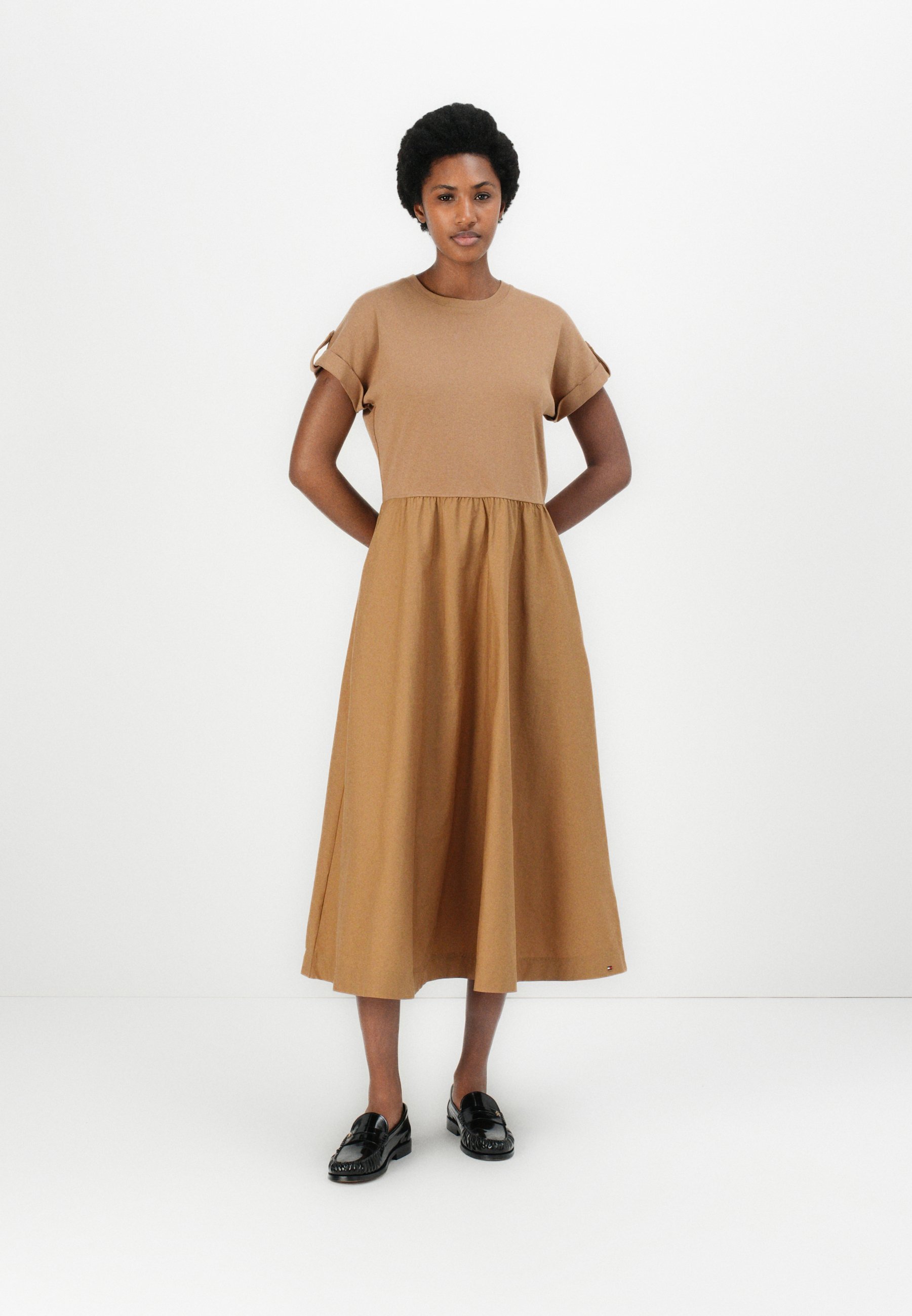 Tommy Hilfiger MODERN CODY MIDI MIX - Day dress - hickory
