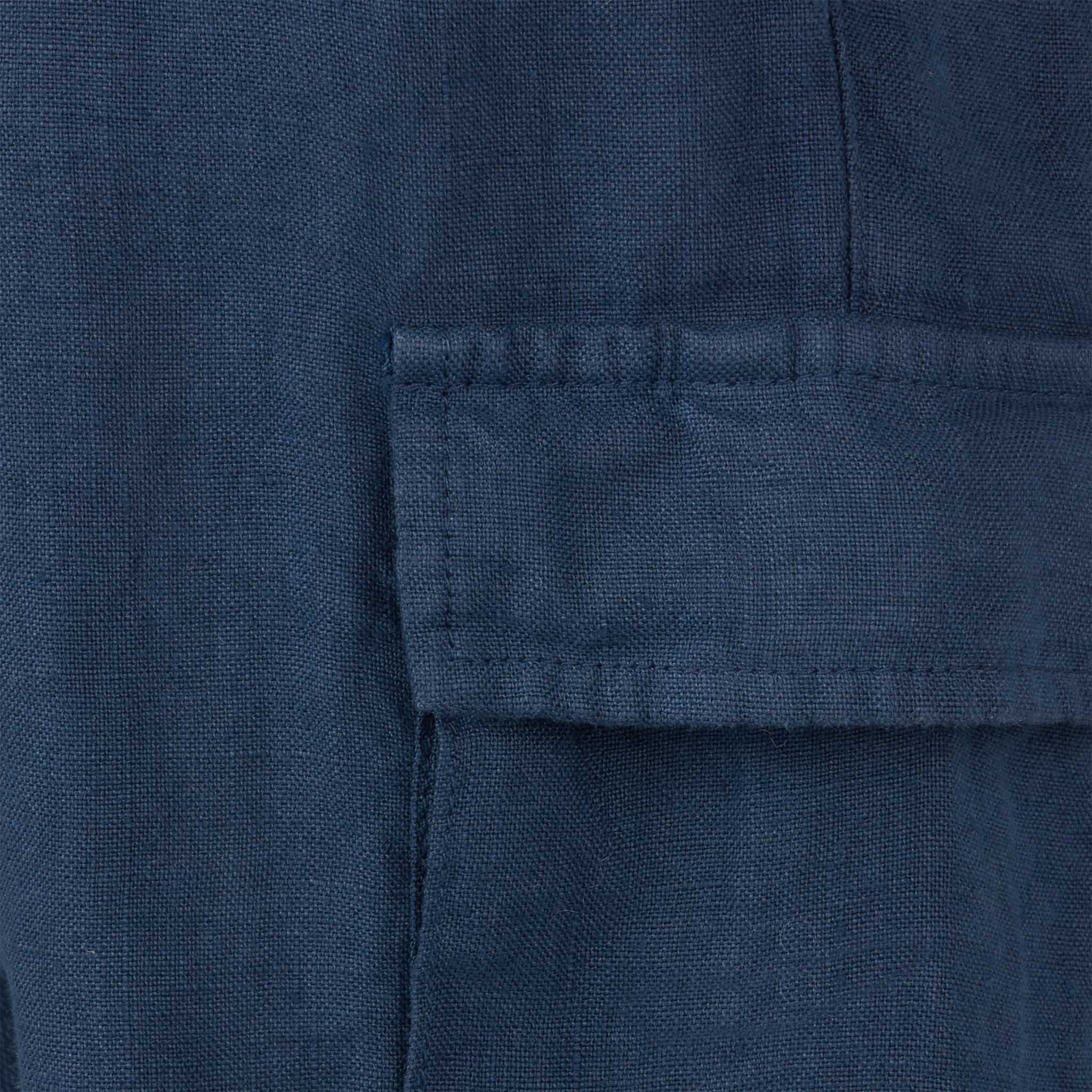 Marineblauwe linnen bermudashorts voor jongens