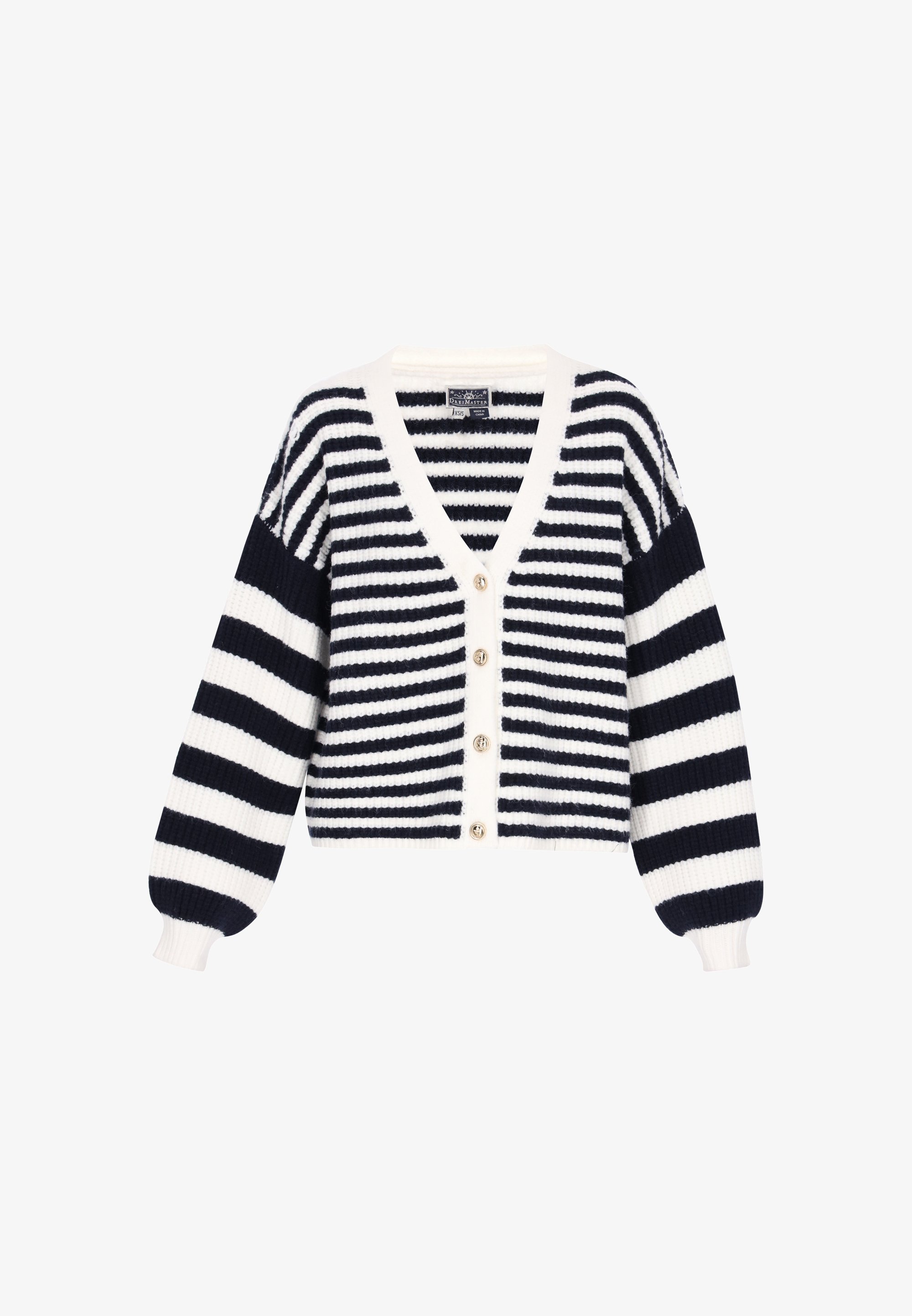 DreiMaster Cardigan - marineblau offwhite