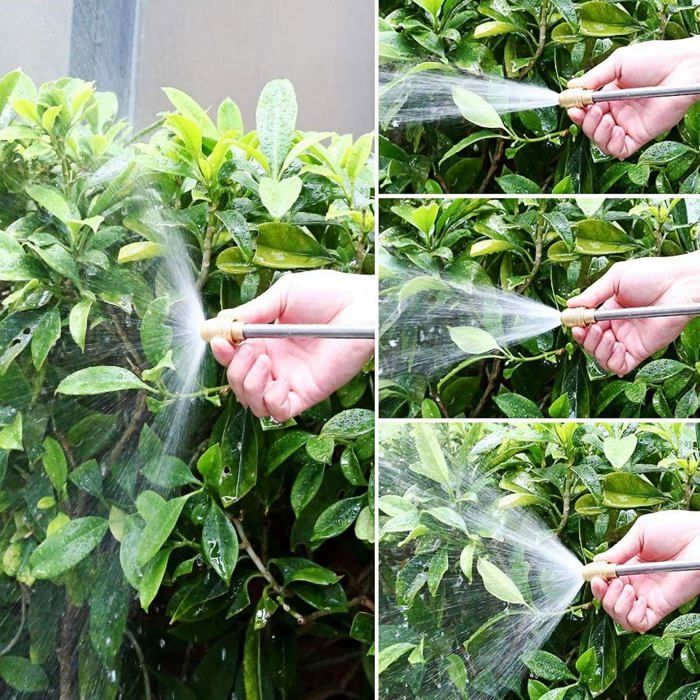 pistolet d'arrosage de jardin, Nouveau design Buse anti-fuite métallique solide et durable Riche fonctions Pulvérisation puissante