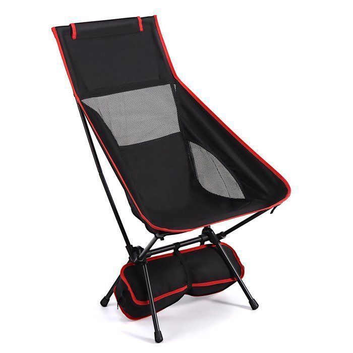 Folding Camping Chair with High Back, Folding Beach Fishing Chair with Carry Bag, Outdoor Garden Picnic Chair