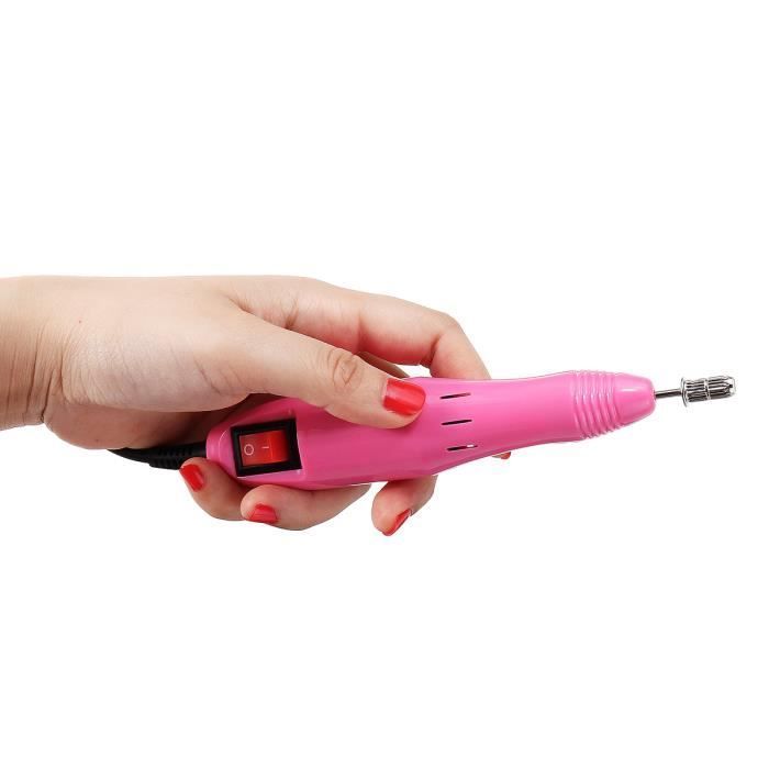 TEMPSA Professional Electric Nail Drill - 20000 RPM - Pink - Adjustable Speed