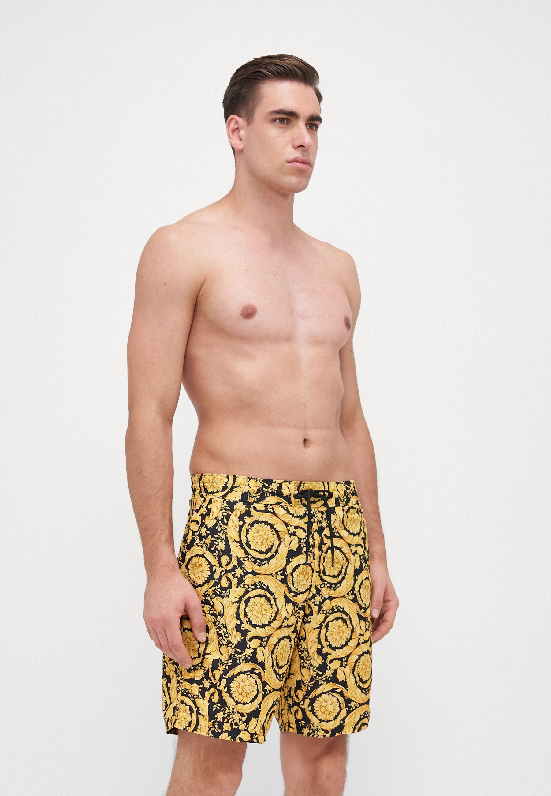 Versace SWIM LONG BOXER BAROCCO ALL OVER PRINT - Pantaloncini da bagno - oro