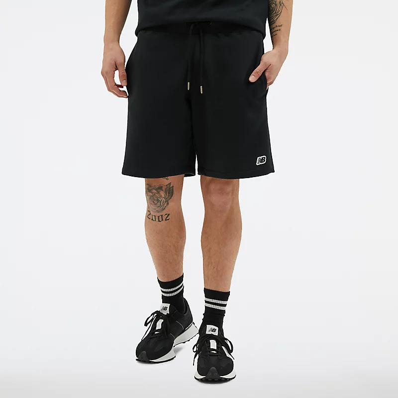 NB Herren-Shorts mit kleinem S-Logo – SCHWARZ