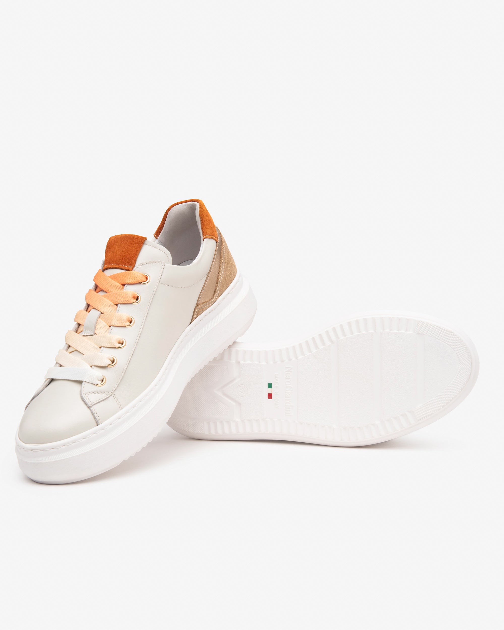 Damen-Sneaker aus Leder und Wildleder
