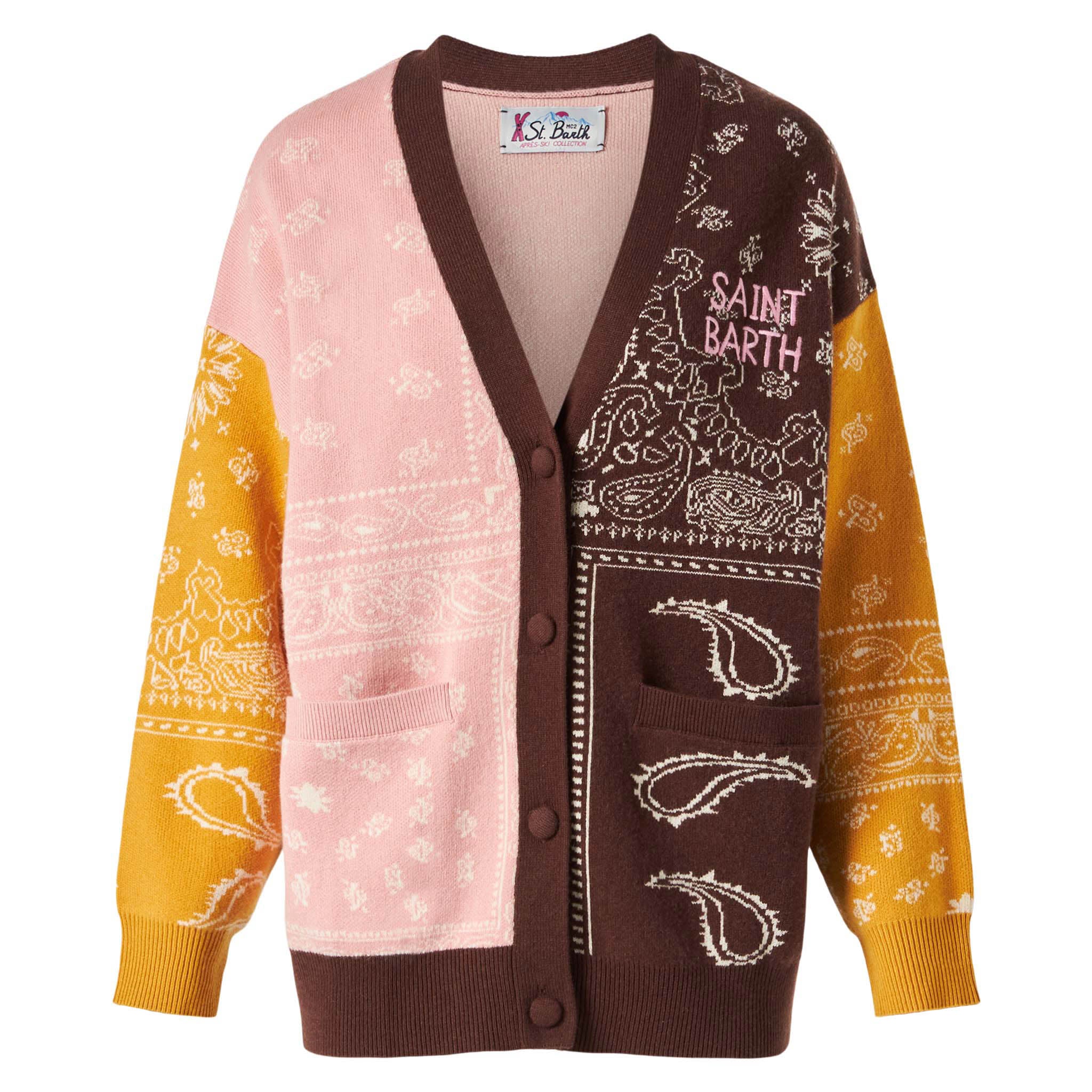 Damesvest met bandana-print