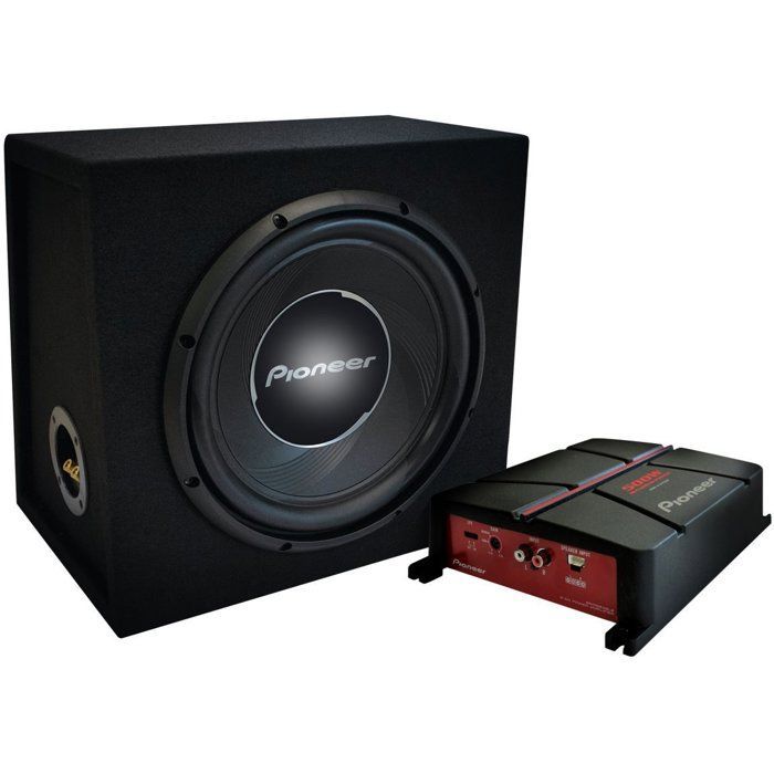 Subwoofer + Amplifier + Wiring Kit - PIONEER - 1400W max - 22 Hz – 1.6 kHz, 87 dB