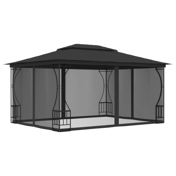 Zadaszenie ogrodowe Antracyt 300 x 400 x 265 cm Tkanina vidaXL
