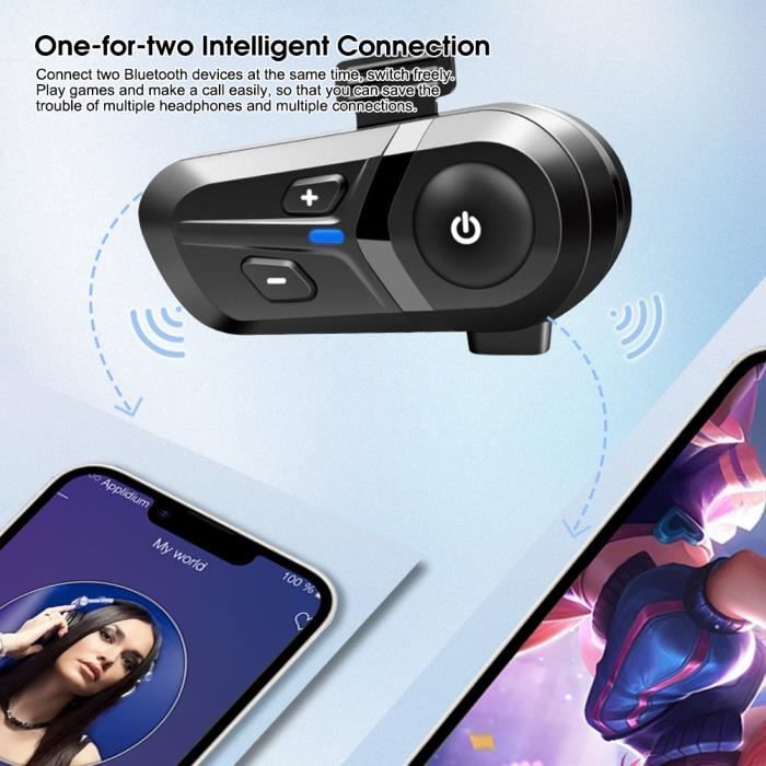 Kit Bluetooth Casque Moto - MIOLOE - Bluetooth 5.3 - Étanche IPX67 - Autonomie 70H - Universel