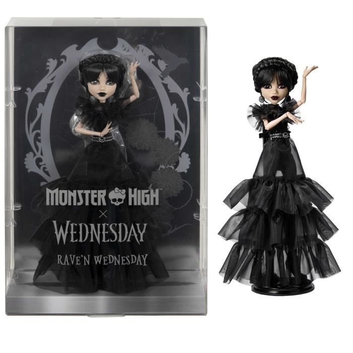 Monster High - Wednesday Addams con vestido de graduación - Muñeca - Monster High - HXJ03