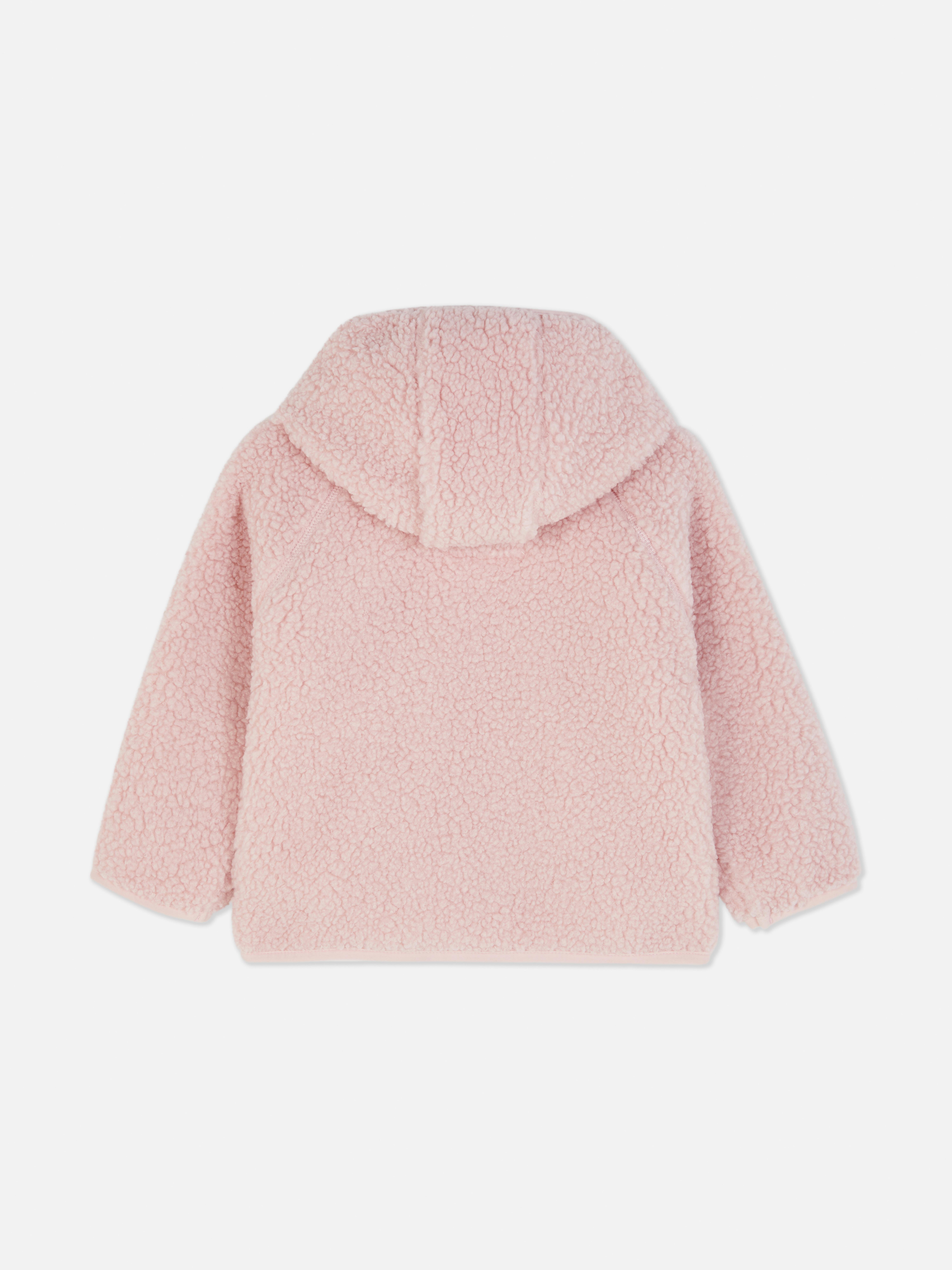 Haină din fleece cu glugă O haină din fleece cu glugă și buzunare laterale