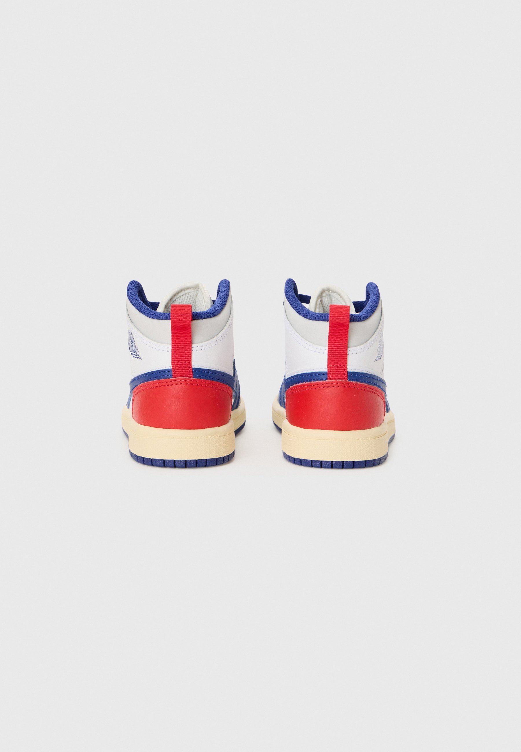 Jordan JORDAN 1 MID UNISEX - Scarpe da ginnastica alte - bianco/blu royal intenso/rosso universitario/grigio neutro/sail