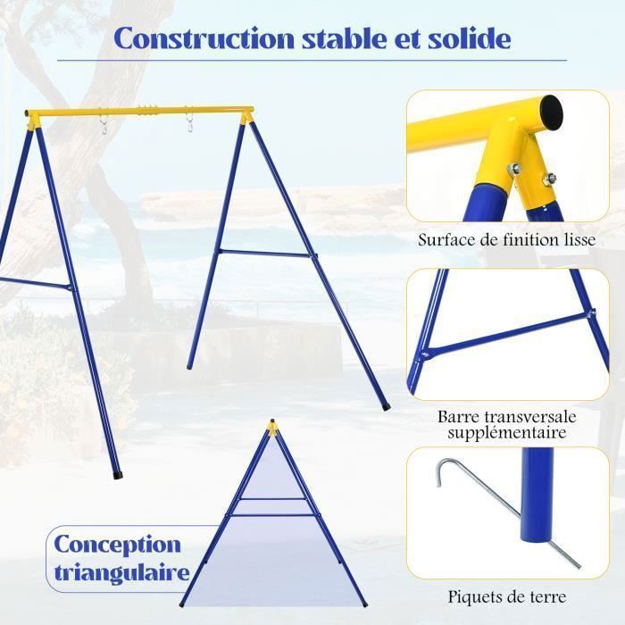 Columpio redondo tipo nido de pájaro COSTWAY de Ø100 cm para niños, capacidad de carga de 200 kg, con 2 métodos de fijación y cuerdas.