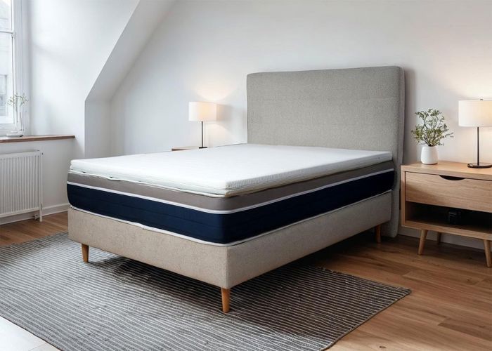 Cubrecolchón Cocoon Plus de 90 x 190 x 6 cm, con espuma HD envolvente y espuma viscoelástica.