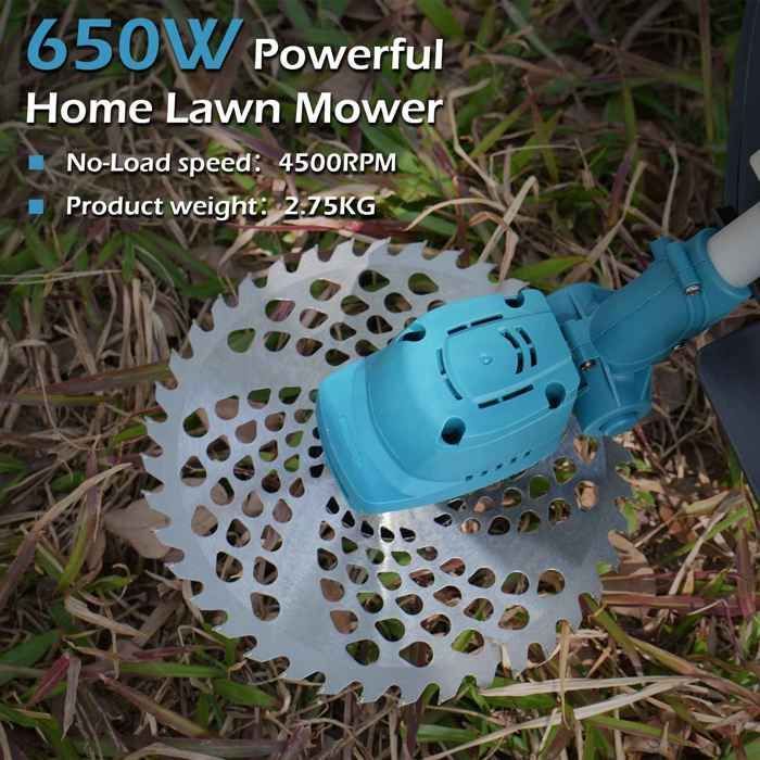 Kit de herramientas de jardinería inalámbricas sin escobillas de 21 V y 650 W con 2 baterías de 4,0 Ah, recortadora multifuncional de césped y ramas.