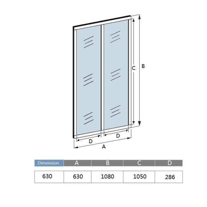 Verrière Atelier Kit Verrière fixe avec vitrage inclus - AICA - En aluminium - Noir Mat - L.63xH.108cm