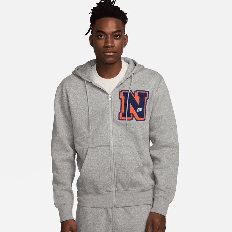 Basketball-Club-Pullover-Hoodie mit durchgehendem Reißverschluss (Varsity)