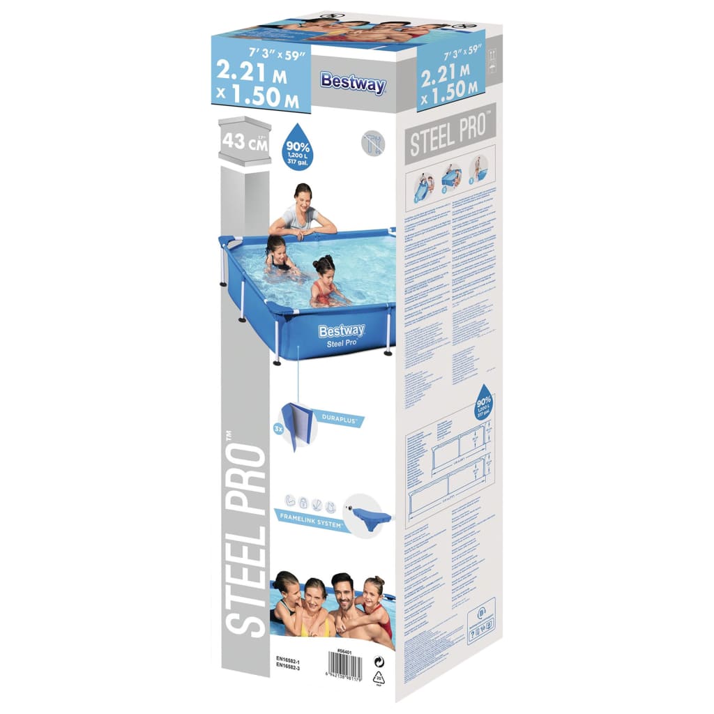 Piscine Bestway 221 x 150 x 43 cm