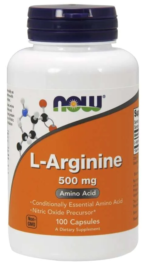 Now Foods L-Arginine 500 mg, 100 Kapsułek