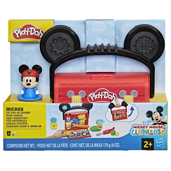 Play-Doh Disney Junior Mi Garaje con Mickey Mouse, Set de Plastilina, Actividades Creativas, Juguetes Preescolares, A partir de 2 años