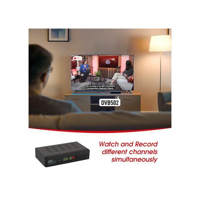Receptor digital terrestre HD - Agosto - DVB502 - Disco duro de 256 GB - Sintonizador dual - HDMI 1080P