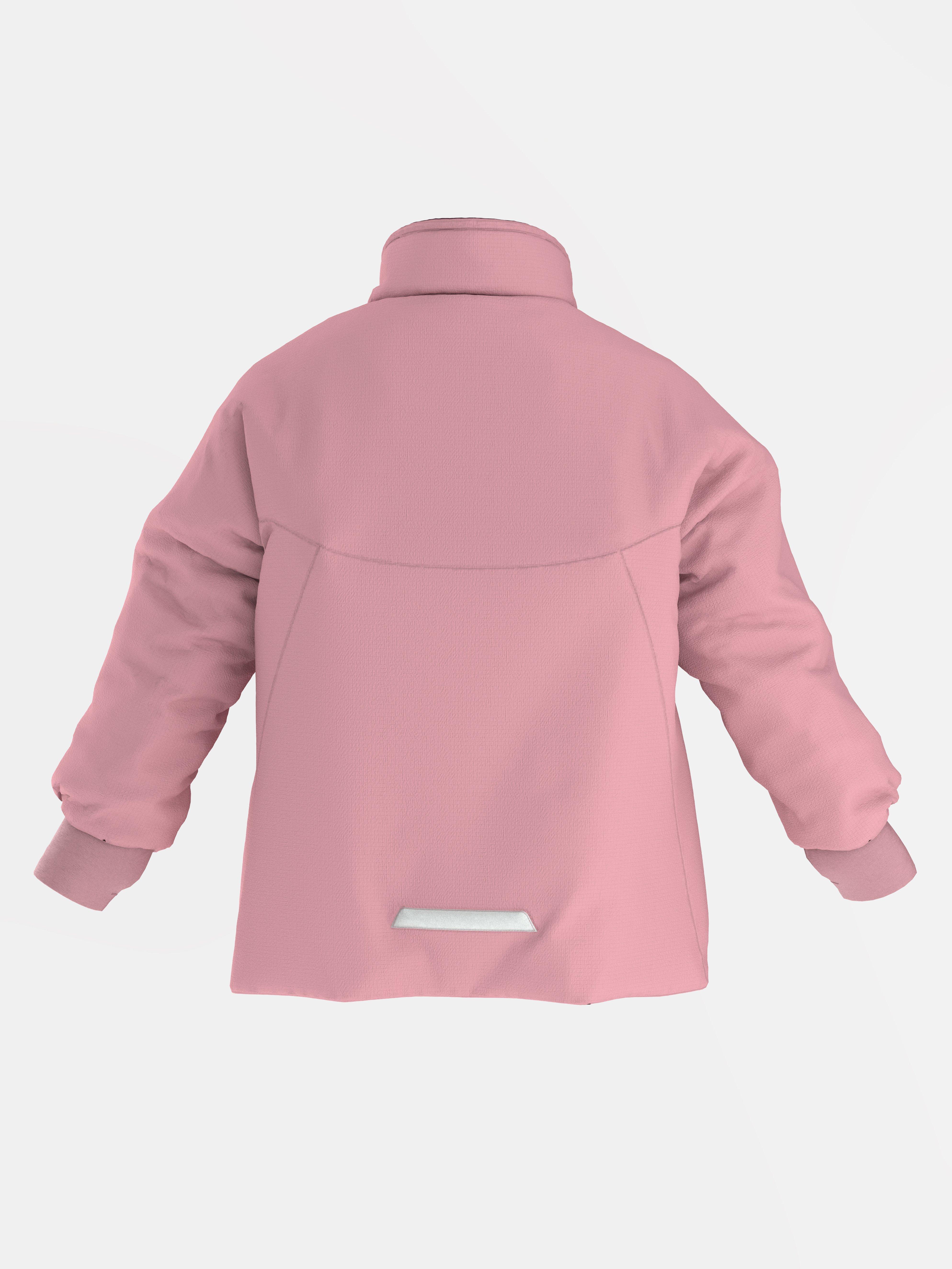 Voděodolná, lehká zateplená bunda – Dětské funkční oblečení Dusty Pink