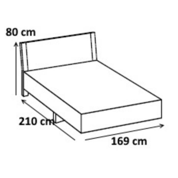 Conjunto completo de quarto adulto (cama de 160x200 cm + 2 mesas de cabeceira + guarda-roupa) em madeira de carvalho com acabamento branco.