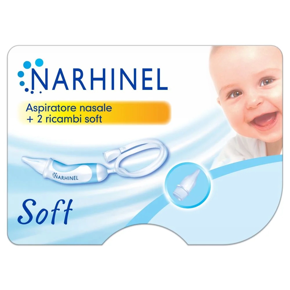 NARHINEL Aspirador nasal Narhinel Soft + 2 recambios de limpieza nasal para niños