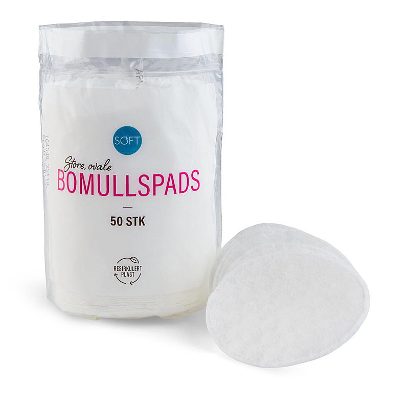 Mjuka bomullsrondeller 50 st. stora rondeller