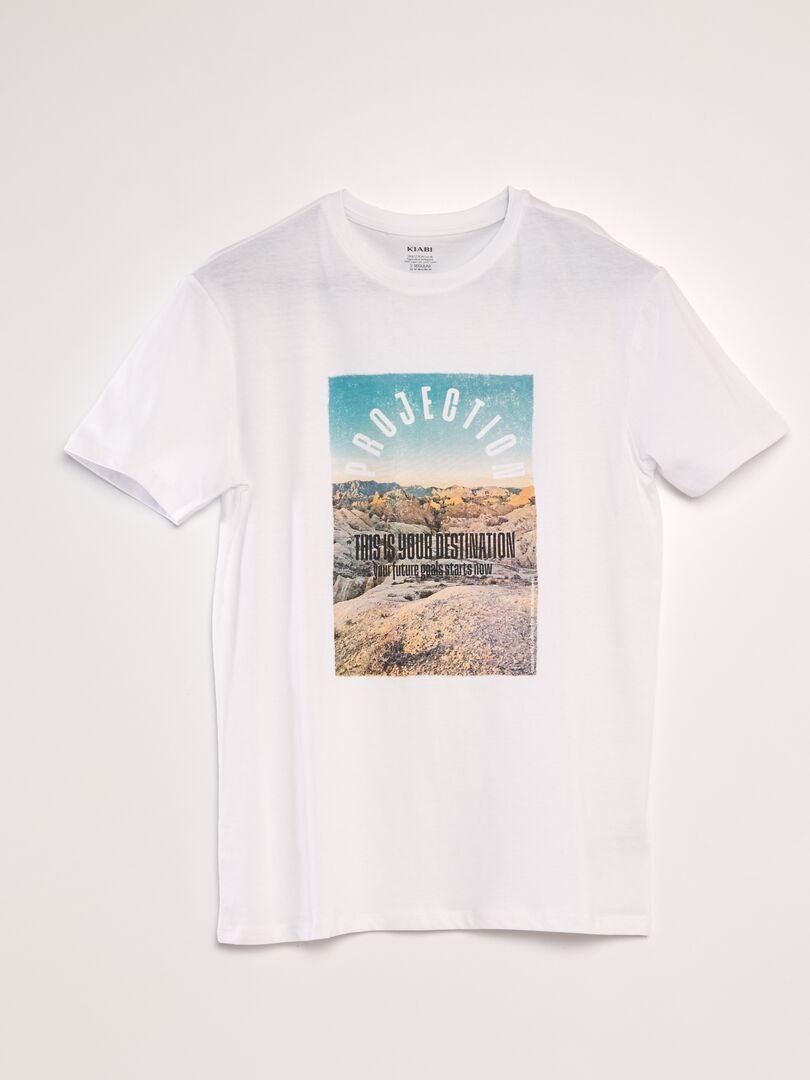 Bedrukt T-shirt - WIT