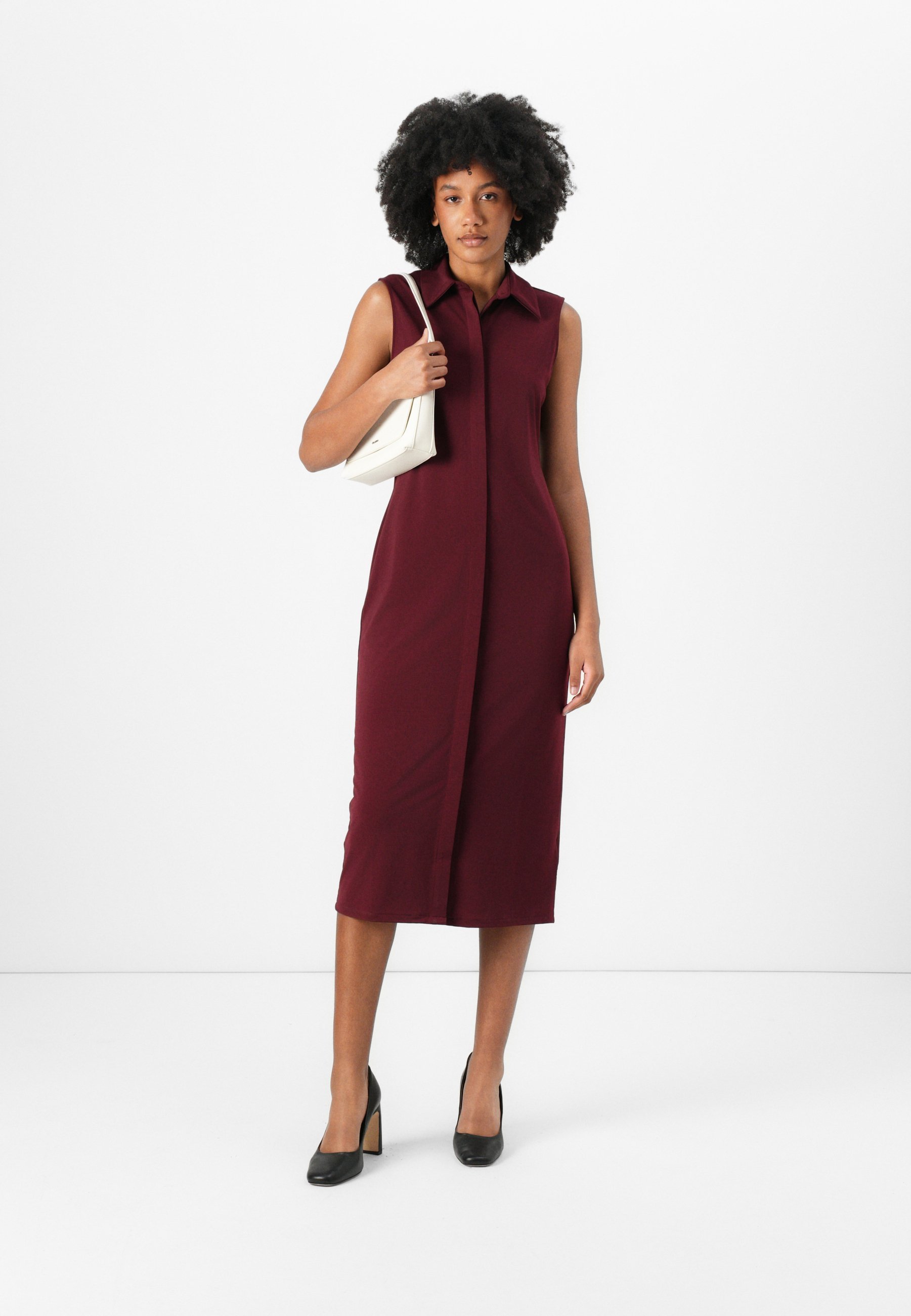 Calvin Klein DRESS - Žerzejové šaty - black