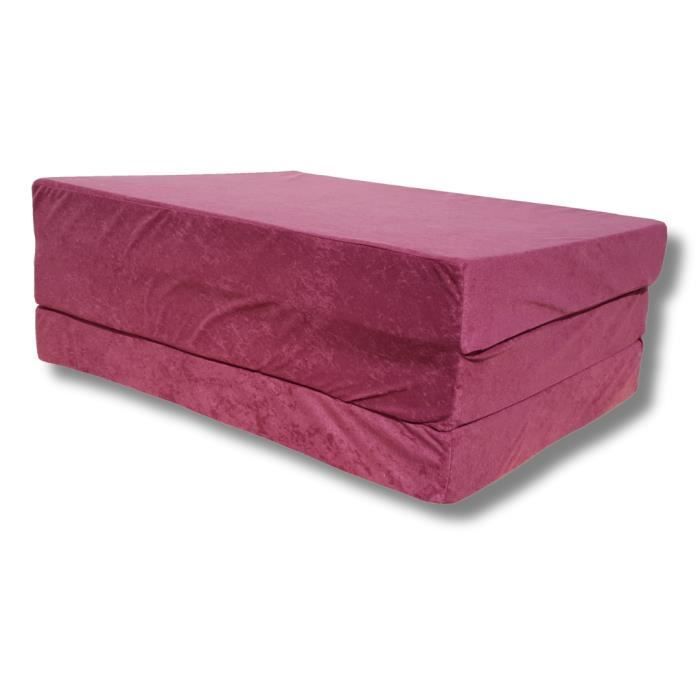 Opvouwbaar matras - NATALIA SPZOO - Futon 190x90cm - Wasbare hoes - PU-schuim - Stevig comfort