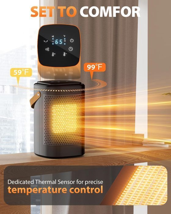 Zusatzheizung - 5S - 1500W - Schwarz - Programmierbar - Konvektion