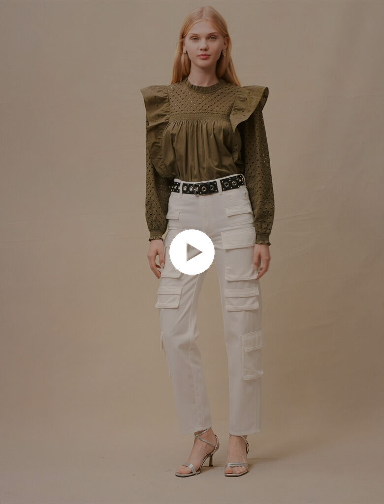 Cargo jeans - Wit