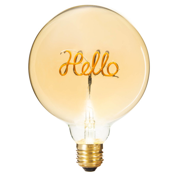 Żarówka dekoracyjna HELLO, LED, bursztynowa