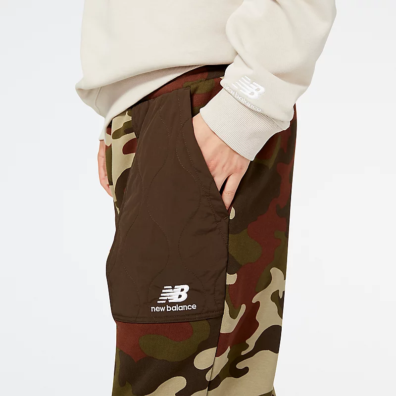 Calça de moletom camuflada masculina NB Athletics – BRANCA MULTICOLORIDA