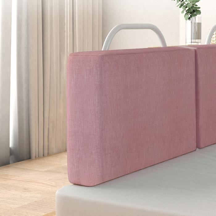Barandilla de cuna ajustable en altura XMTECH, paquete blando, protector de cuna infantil, protección anticaídas, rosa cereza, 50 cm