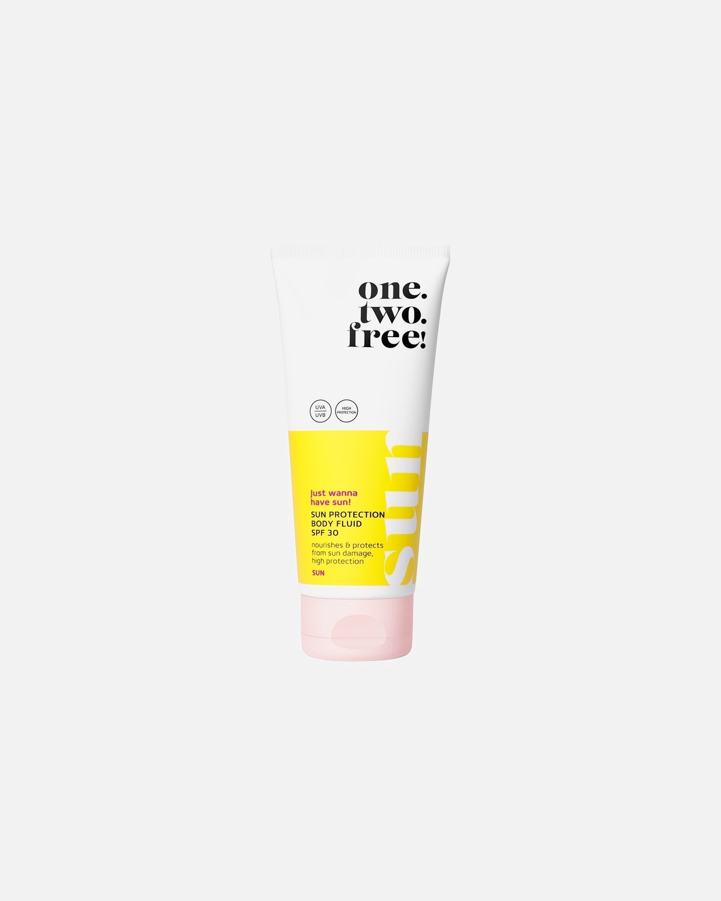 one.two.free! Opaľovací telový fluid s SPF 30 – 200 ml