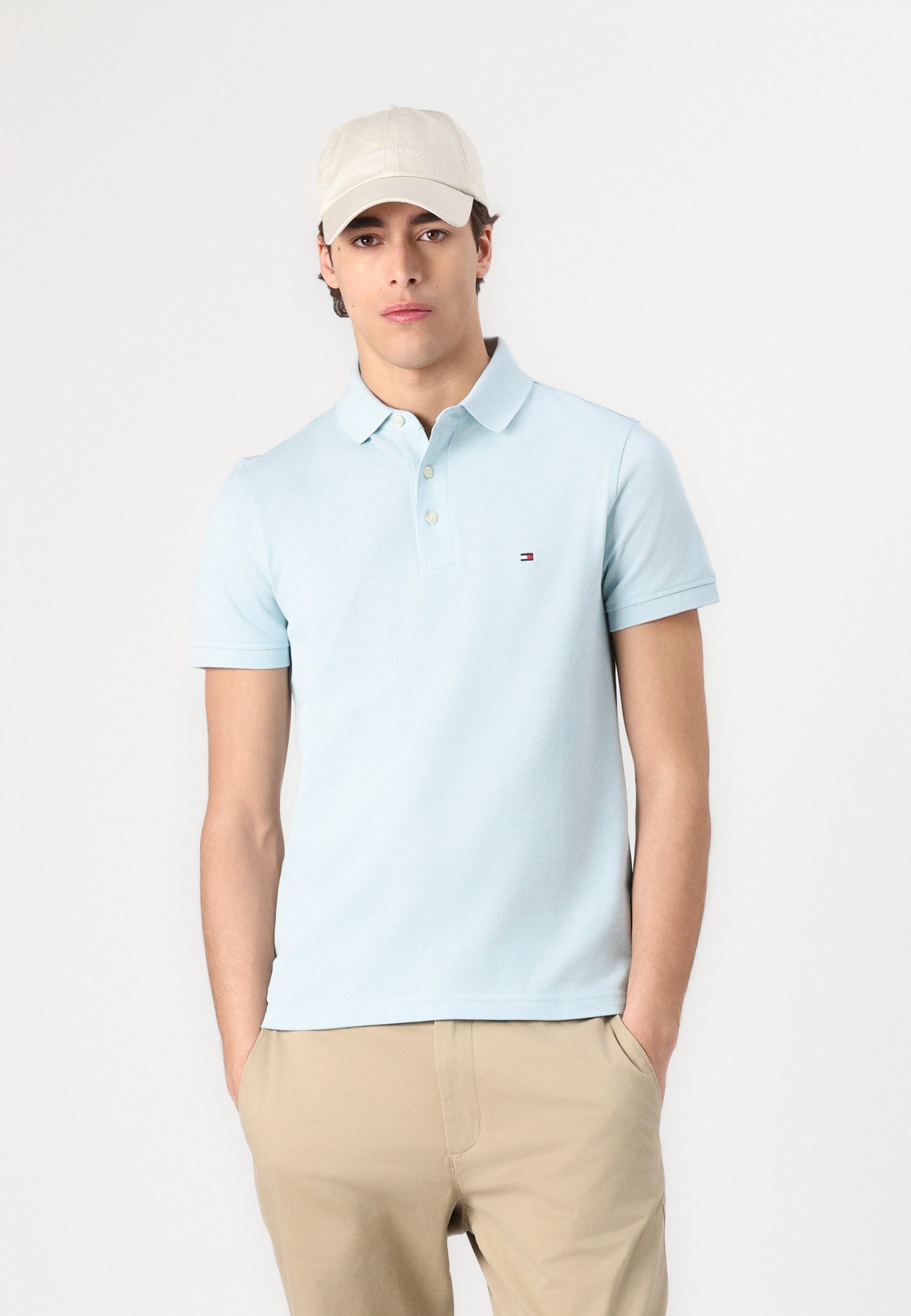 Polo Tommy Hilfiger SLIM - Ciel frais