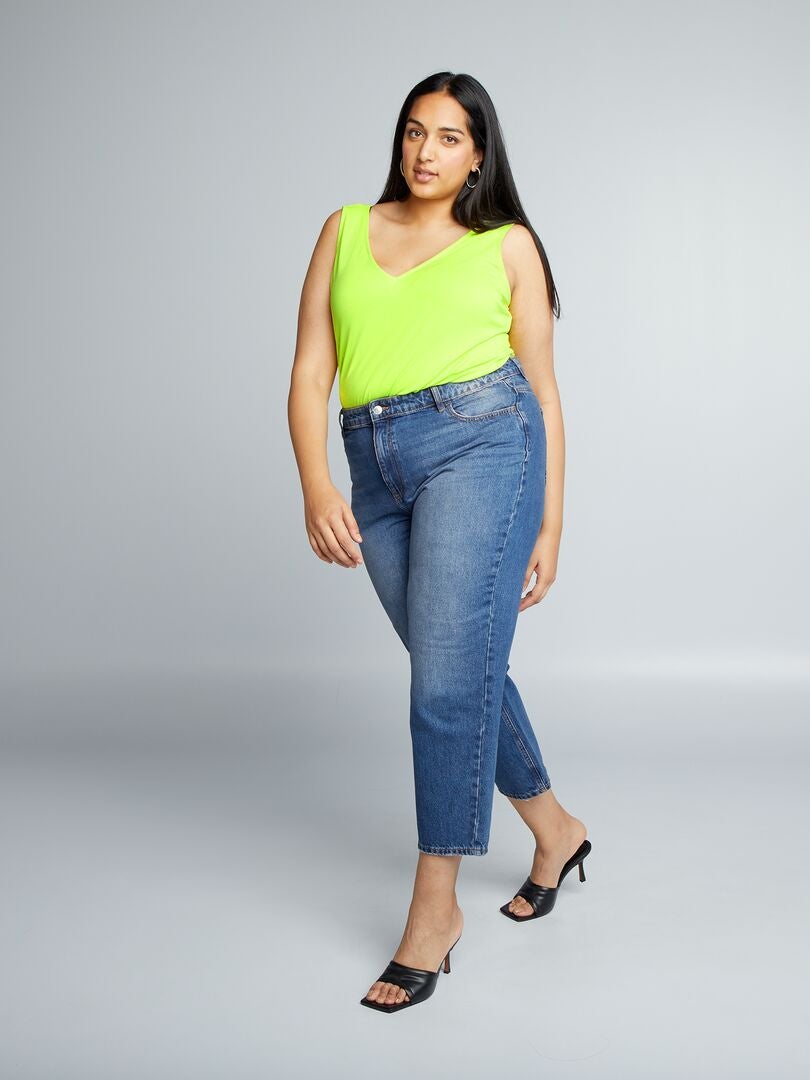 Tanktop met V-hals - GEEL