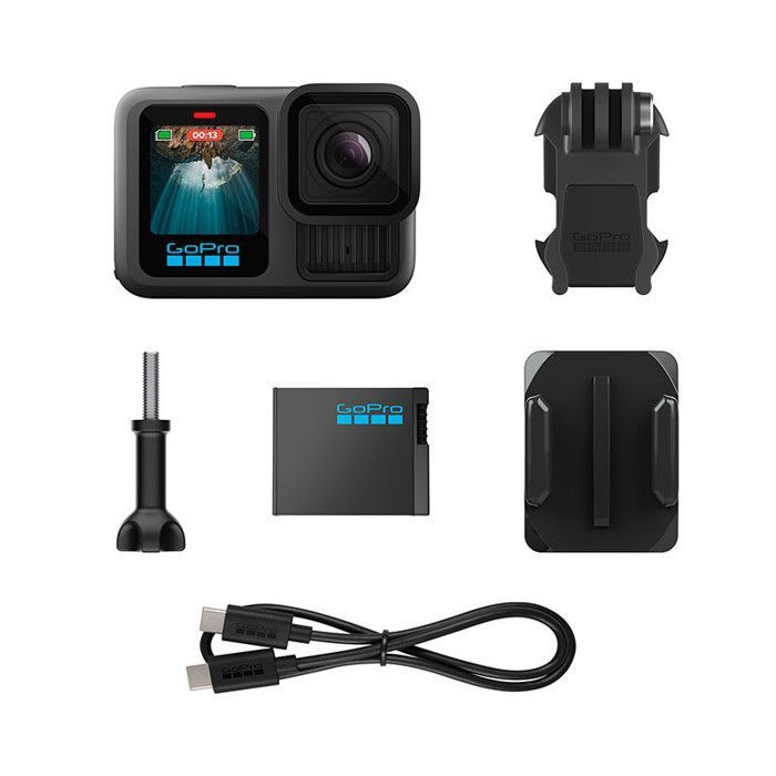 Caméra de sport - GoPro - HERO 13 Black - Étanche - Vidéo 5.3K60 - Compatible objectifs HB