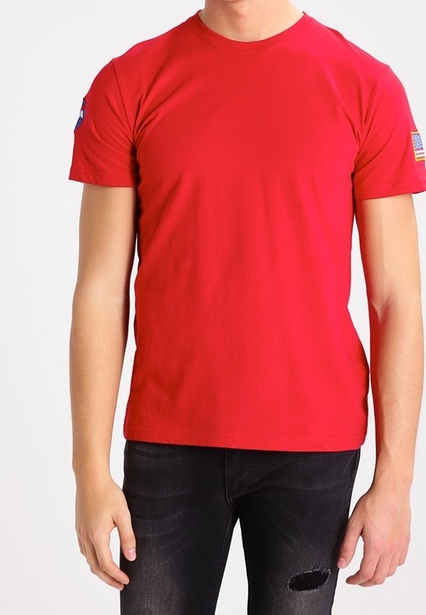T-shirt imprimé Alpha Industries - rouge