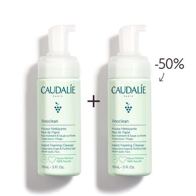 Caudalie Vinoclean Mousse Nettoyante Fleur de Vigne Duo giliai valomos putos 2 x 150 ml 2 x 150 ml