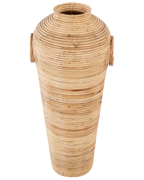 Wazon dekoracyjny rattanowy styl naturalny 70 cm