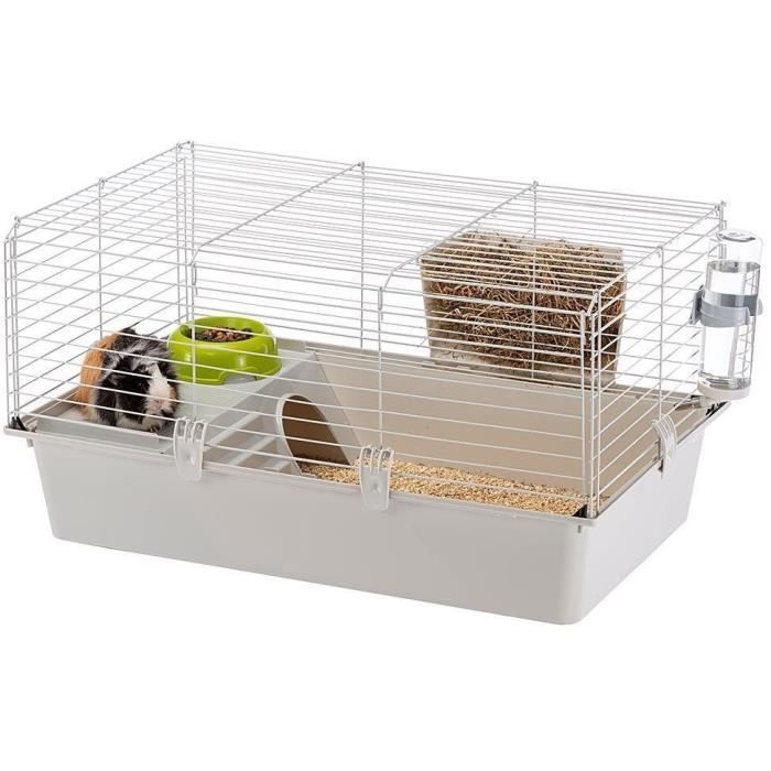 Jaula para roedores - Hámster 77 x 48 x 42 cm - FERPLAST - CAVIE 80X1 - 77 x 48 x 42 cm - Gris claro