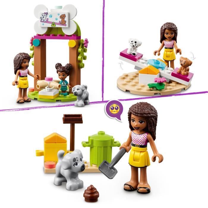 LEGO® 41698 Friends Hundespielplatz Spielzeug für Kinder ab 5 Jahren, mit Rutsche und Spielfigur, Geschenkidee