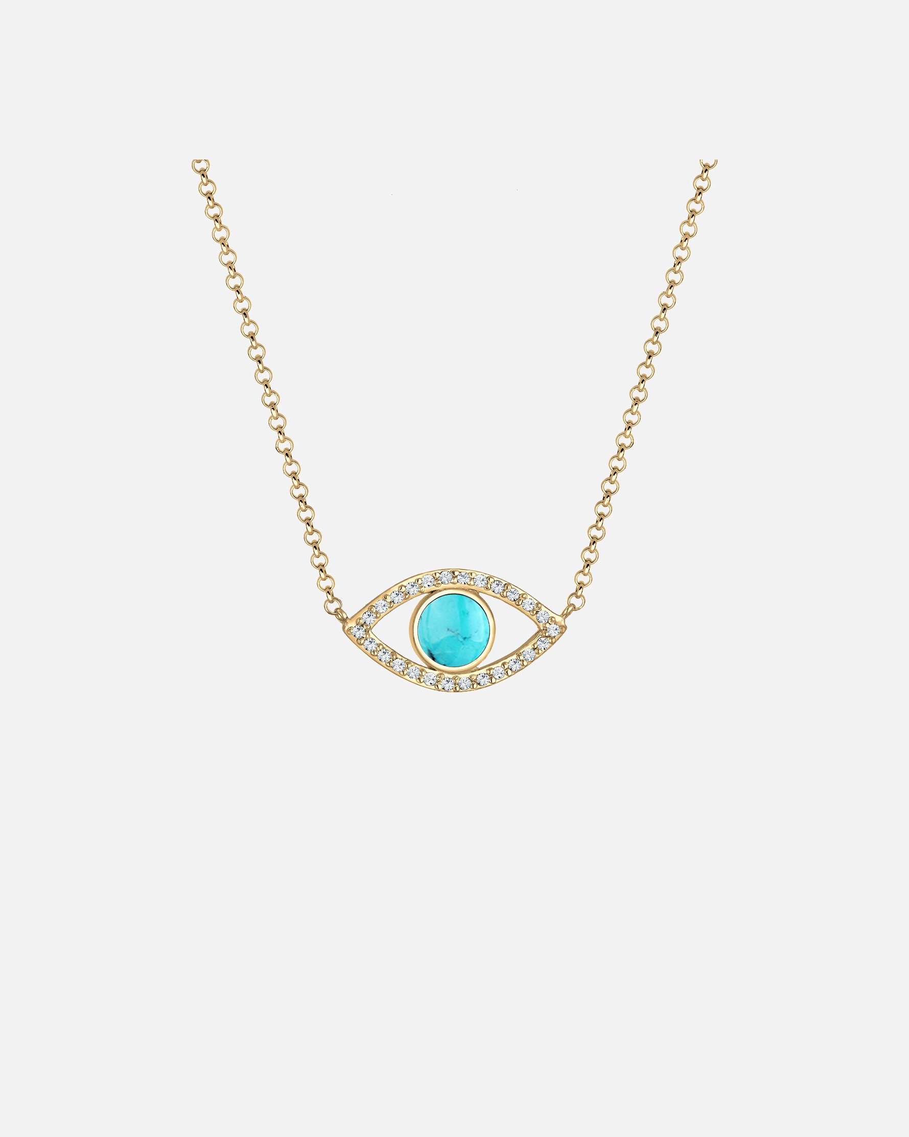 Elli Femmes Mauvais Oeil Howlithe Turquoise avec Cristaux en Argent Sterling 925