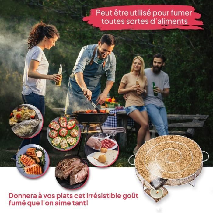 Generador de humo - Ahumador de carne y pescado - Espiral metálica - Ahumado en frío - Conservación de alimentos