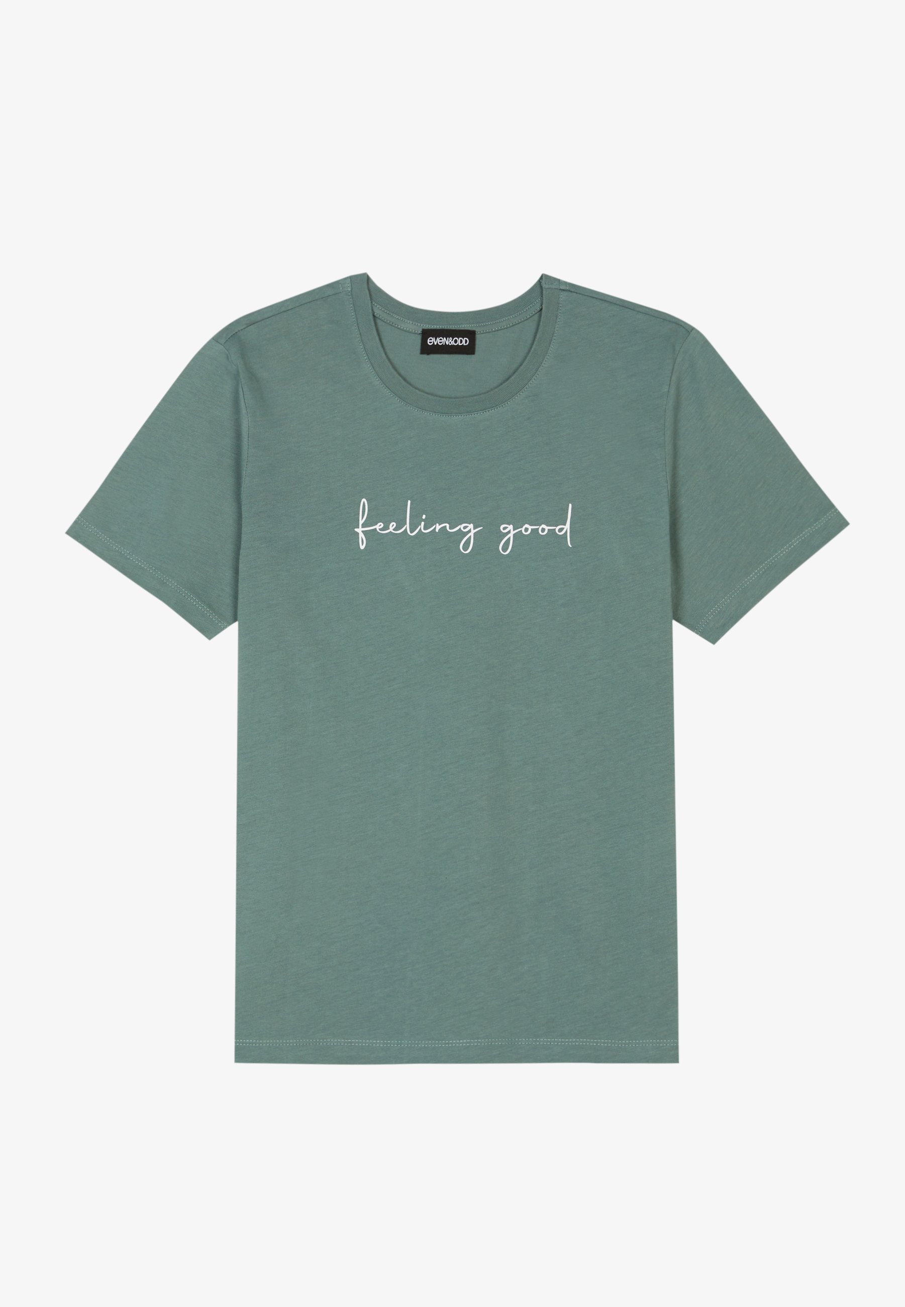 Lot de 2 t-shirts imprimés « Even&Odd » - turquoise/noir