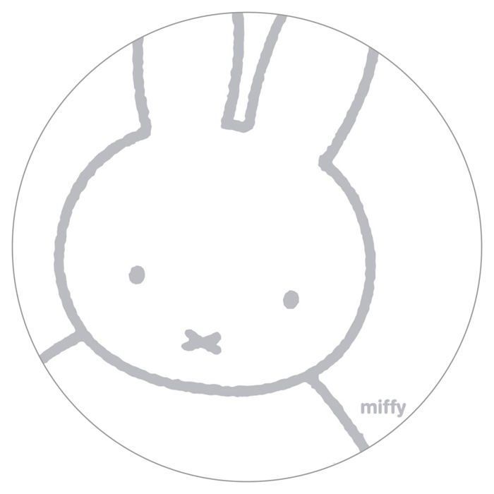 Alfombra para corralito de bebé - ROBA - miffy® - Protector de corralito con base y bordes con estampado de conejos - Gris/Blanco